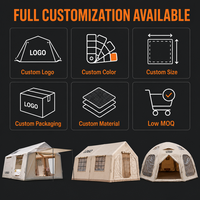 Tente de camping gonflable portable, pliable, imperméable, multi-styles, pour la randonnée en famille, le glamping et les activités de plein air