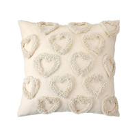 Housse de coussin en forme de cœur pour la Saint-Valentin, pour canapé en toile tuftée, pour la décoration du salon et de la chambre