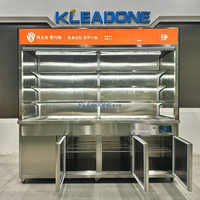 Réfrigérateur de présentation pour boissons KLEADONE, pour restaurants commerciaux, refroidissement par air, acier inoxydable, dalles de marbre, énergie 5 étoiles