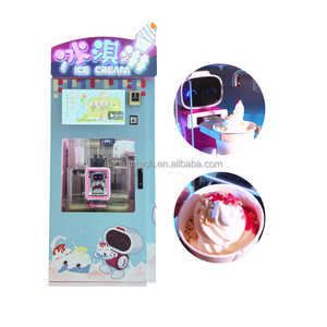 Thép không gỉ mềm máy làm kem ba hương vị sữa chua kem Máy bán hàng tự động không khí puffing Máy làm kem - Product Image 2