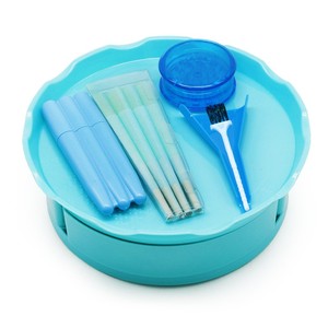Kit Moderno 6-<span class=keywords><strong>in</strong></span>-1 <span class=keywords><strong>in</strong></span> <span class=keywords><strong>Plastica</strong></span> per Fumatori: Contenitore a Forma di Fiore, Grinder, Imbuto, Coni e Vassoio per Tabacco - Product Image 1