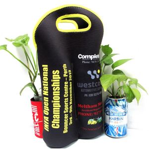 Custom Neoprene Single & Double Wine Glass Stubby Cooler Bag for Beer <b>Bottle</b> & Wine Glass Tote Durable & Portable - Product Image 3