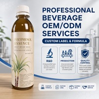 Approvisionnement direct d'usine, boissons aux polyphénols de canne à sucre de couleur et de saveur naturelles, enregistrées chez la FDA