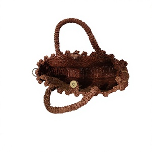 Bolso Bandolera de Ratán Tejido Vintage Marrón para Mujer, Marca ANA Madagascar, Capacidad de 1-1.9L, Portátil, para Viajes y Uso Diario - Product Image 5
