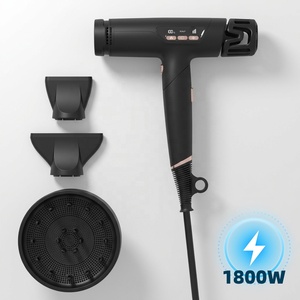 Secador de Pelo Profesional de Alta Velocidad con Pantalla LCD Plegable, Protección Térmica de 1800W, Motor BLDC Iónico y Difusor - Product Image 1