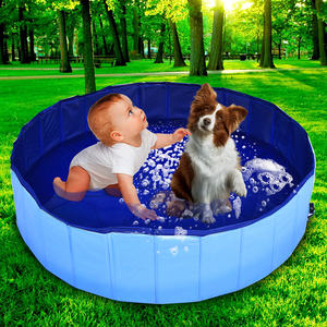 <span class=keywords><strong>Piscina</strong></span> plegable de pvc <span class=keywords><strong>para</strong></span> <span class=keywords><strong>perros</strong></span> y gatos, lavable, grande, 80x20cm, color azul y rojo - Product Image 6