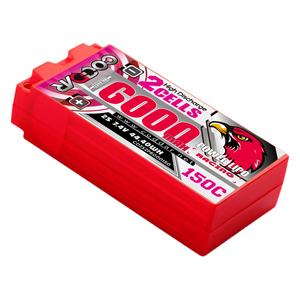 CODDAR 2S 6000MAH毫安时高压7.4V 140C 5毫米子弹硬壳短包钢筋混凝土脂肪电池，适用于1/10 1/12钢筋混凝土汽车船 - Product Image 1