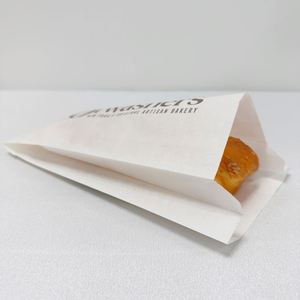 Sac à pain en papier personnalisé pour boulangerie avec fenêtre, biodégradable, fond pointu - Product Image 2