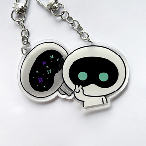 Spot Cartoon Astronaut Acrylic <b>Keychain</b> Plastic UV Printed Double-Sided <b>KeyChain</b> Animation Peripheral Backpack Pendant Ornaments - Product Image 2