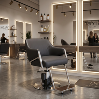 Vente directe d'usine de chaises de coiffure pour femmes de haute qualité, chaise de barbier moderne et chaise de maquillage pour la maison, les salons de beauté et les magasins.