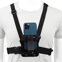 Ceinture de Fixation Corporelle 5 en 1 Portable pour Caméra, Sangle de Poitrine Réglable avec Support Téléphone