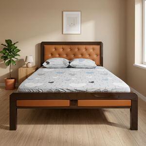 US Imported Folding Queen <b>Bed</b> with Simple Design Steel <b>Frame</b> Box Spring Multi-Size Options - Product Image 3