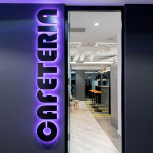 Enseigne en métal 3D LED personnalisée, rétroéclairée, en acier inoxydable, lettres lumineuses pour devanture de magasin, logo extérieur, enseigne de commerce - Product Image 1