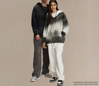 Sweat à capuche pour homme, style rétro vieilli, délavé, coupe oversize ample et légère