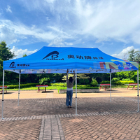 Tente publicitaire pliable personnalisée avec parois latérales, structure en aluminium pour la promotion d'événements
