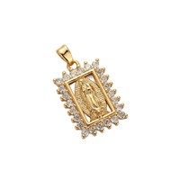 Pendentif de collier DIY haut de gamme au design personnalisé, mignon, transfrontalier, en cuivre écologique plaqué or/argent, micro-pavé