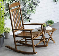Fauteuils à bascule portables légers en bois massif de style européen moderne STG pour l'extérieur, la villa, le salon, le jardin, la maison, l'hôtel, la cour