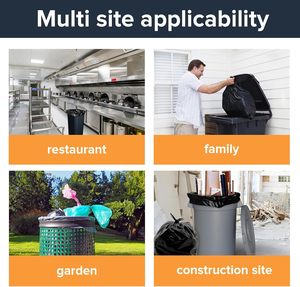 55-60 Gallon Contractor Trash Bags, 3 MIL Thick 38×56 Inch Heavy Duty Black <b>Drum</b> Liners, 100 Pack Professional Garbage Bags - Product Image 4