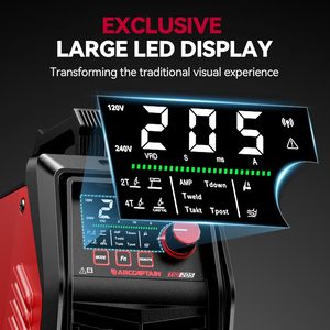 ARCCAPTAIN IControl TIG205Pro 120V/240V Large LED Display 2T/4T 5-in-1 Muti-process Welding Machine - Product Image 4