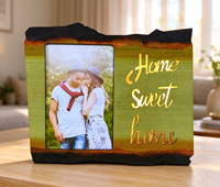 Cadres photo en bois LED, carte en bois avec lumières LED, style romantique, portable, pour cadeaux de bienvenue et décoration intérieure