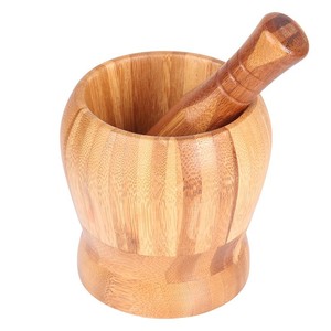 Triturador de ajo de bambú, picador manual de ajo, herramienta de cocina para hacer pasta de ajo, duradero, solo se puede lavar a mano. - Product Image 2