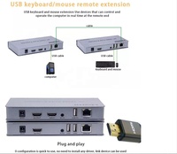 Extender señal 120M 4K 1080P 3D HDMI Lan KVM USB Extender sobre IP Ethernet Cat5e Cat6 con transmisor y receptor IR