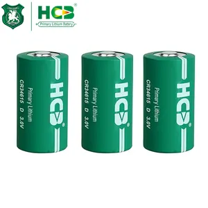 بطارية HCB 10 سنوات CR34615 Li MnO2 3 فولت 12000mAh D لكاشف الدخان والقياسات الكهربائية الذكية