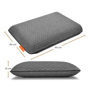 หมอนเมมโมรี่โฟมระบายอากาศทำจากไม้ไผ่ถ่านรูปทรงคลื่นรูปทรงเรขาคณิตลายใบไม้รองรับโรงงานรุ่นสีเทา<span class=keywords><strong>ร้าน</strong></span>ค้าออนไลน์ - Product Image 3