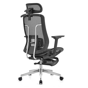 현대 사무실 가구 임원 컴퓨터 회전 게임 의자 조정 가능한 머리 받침 팔걸이 인체 공학적 메쉬 패브릭 사무실 의자 - Product Image 4