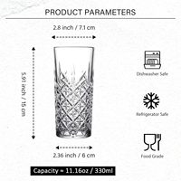 Choix de l'eau verres à boire ensemble 11oz Logo personnalisé cristal Highball verres à boire pour Bar fête mariage