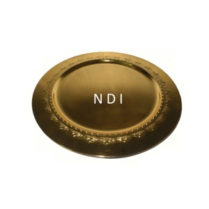 Assiette de service décorative artisanale avec finition dorée pour mariage ou célébration d'occasion spéciale à prix de gros - Product Image 3