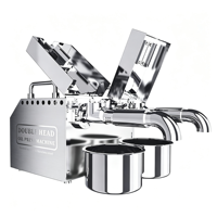 Presse à huile miniature en acier inoxydable de haute qualité 8-10 kg/h pour l'extraction d'huile de sésame, d'arachide et d'olive, idéale pour un usage domestique