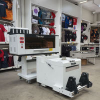 Fabricant Yinstar 2 têtes I3200 A3 DTF imprimante vêtement affaires coloré et encre blanche machine d'impression pour imprimer chaussures t-shirt