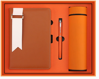 Ensemble cadeau d'affaires en cuir personnalisé avec carnet, stylo métallique et porte-cartes pour les réunions d'entreprise, les conférences et les cadeaux clients