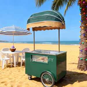 Chariots de vente ambulante de crème glacée et de collations mobiles 2025, chariots de vente de nourriture de rue, chariot italien de gelato - Product Image 3