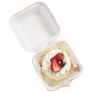 使い捨て生分解性電子レンジ対応ケーキランチボックス、バーガー包装箱、焼き菓子テイクアウトボックス - Product Image 3