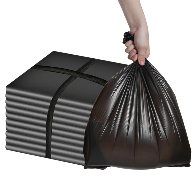 Fabrika kaynağı otel çöp torbası küçük boy siyah çöp torbası küçük boy düz ağız çöp torbası 45X50cm,3.2g, bir düzine 100 adet