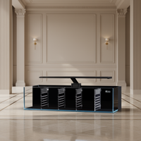Aquarium moderne pour poissons Betta d'intérieur, verre ultra-blanc, plusieurs compartiments, filtre arrière, écologique, durable, sans changement d'eau