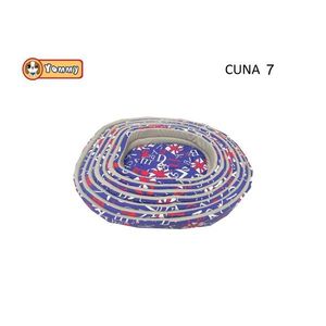 Lit pour animaux de compagnie Yommy Cuna 7, motif bleu et rouge, lit douillet pour chien - Product Image 1