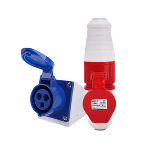 Conectores Industriales de Aviación IP44 Impermeables de 16A y 32A, Enchufes y Tomas de 3, 4 y 5 Pines - Product Image 1