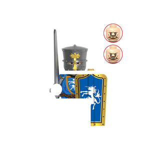 Figurine <span class=keywords><strong>de</strong></span> <span class=keywords><strong>chevalier</strong></span> gothique du château médiéval avec arme, bouclier d'aigle noir, casque, blocs <span class=keywords><strong>de</strong></span> construction à assembler, figurines, jouets - Product Image 4