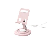 Support de téléphone et tablette rotatif en métal style macaron S583 (Chine) pour regarder des séries et des vidéos en direct – Idéal pour les utilisateurs paresseux