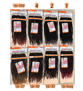 Extensions de cheveux tressés pré-tressés 18 pouces 3x Darling Ghana <span class=keywords><strong>Twist</strong></span> Passion <span class=keywords><strong>Twist</strong></span> <span class=keywords><strong>Meche</strong></span>, style long, teintes - Product Image 2