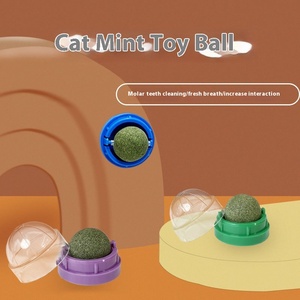 Pelota de hierba gatera para gatos, juguete de plástico duradero para Limpieza de dientes molares, producto para mascotas, resistente a mordeduras, aliviador del aburrimiento, música Self-Hi Lick Dogs - Product Image 4