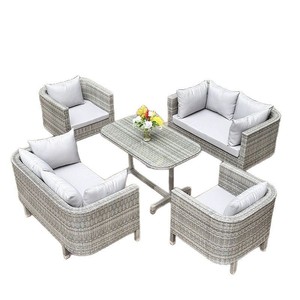 Ensemble de canapé et chaise en rotin d'extérieur, imperméable, 2 places, design moderne pour <span class=keywords><strong>jardin</strong></span> et cour - Product Image 5