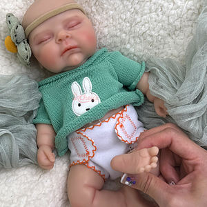 Muñecas <span class=keywords><strong>Reborn</strong></span> de <span class=keywords><strong>Silicona</strong></span> de 12 Pulgadas al por Mayor, Muñeca <span class=keywords><strong>Reborn</strong></span> de <span class=keywords><strong>Silicona</strong></span> Realista de Cuerpo Completo, Muñeca Bebé Niña como Regalo de Navidad - Product Image 3