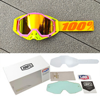 Lunettes de moto colorées anti-sable à monture intégrale, interchangeables, unisexe, vente directe usine