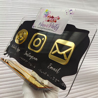 Panneau de vente au détail en acrylique, panneau de Code Qr, affiche de magasin, affichage sur Instagram, Plaque de médias sociaux, panneau de Table
