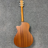 Solid Top Acoustic Guitar 39 Inch Cutaway A+ Solid Engleman Spruce Top Satin Finish Sapele Acoustic Guitar
