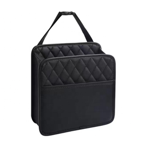 Universelle Leder-Auto-Rücksitz-Aufbewahrungstasche mit Mehrfachfächern, Organizer und Mülleimer zum Aufhängen im Auto - Product Image 1